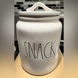 Rae Dunn White Ceramic Food Storage Canister
